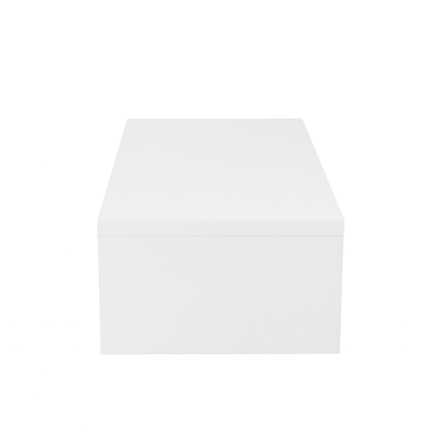 47.25" X 23.63" X 13.98" High Gloss White Lacquered Mdf Rectangle Coffee Table