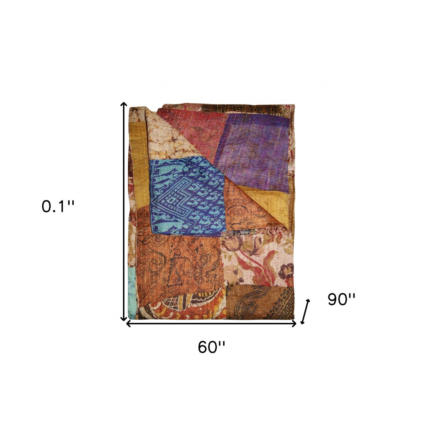 60" X 90" Multicolor Silk - Throw