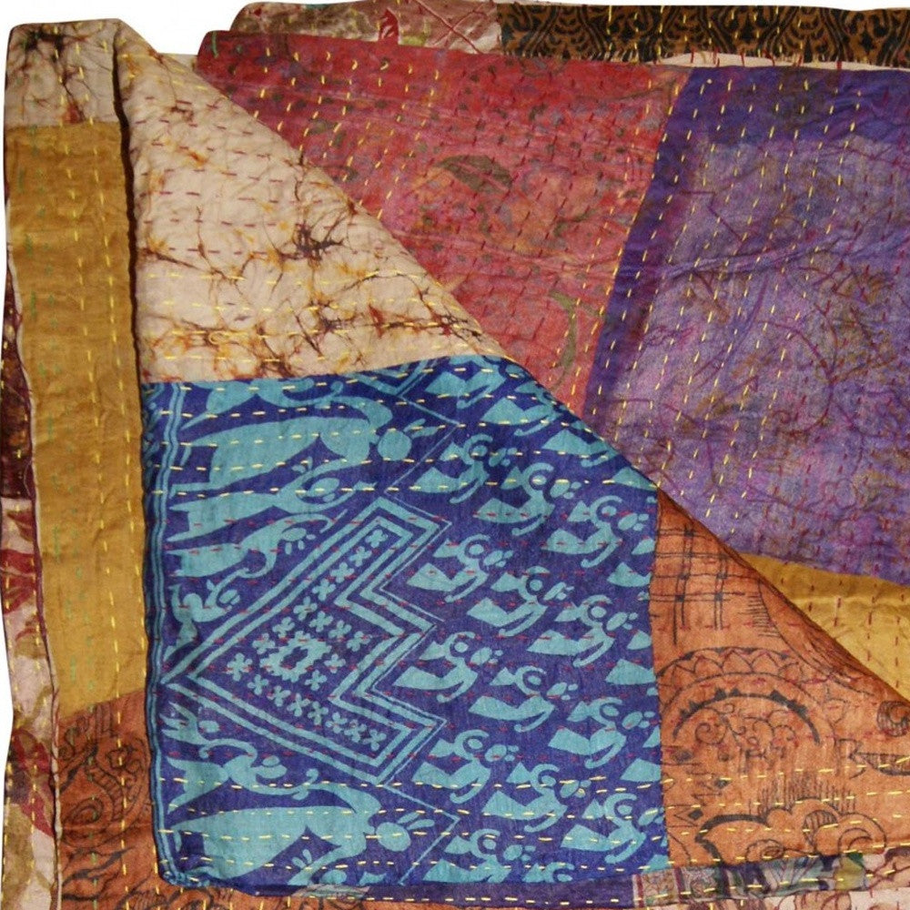60" X 90" Multicolor Silk - Throw