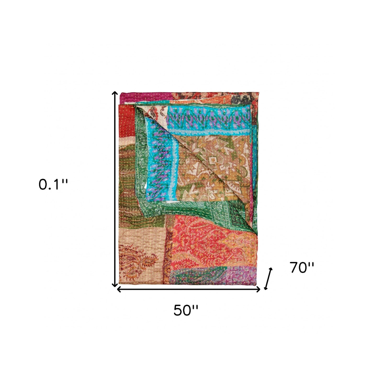 50" X 70" Silk Multicolor Throws