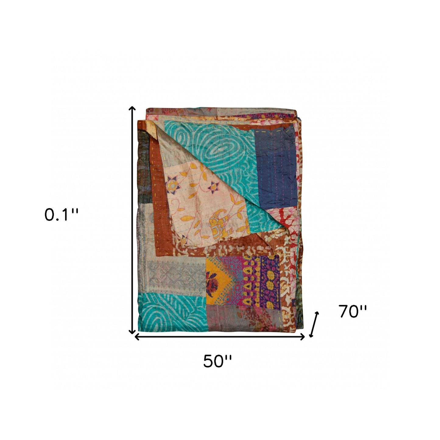 50" X 70" Silk Multicolor Throws