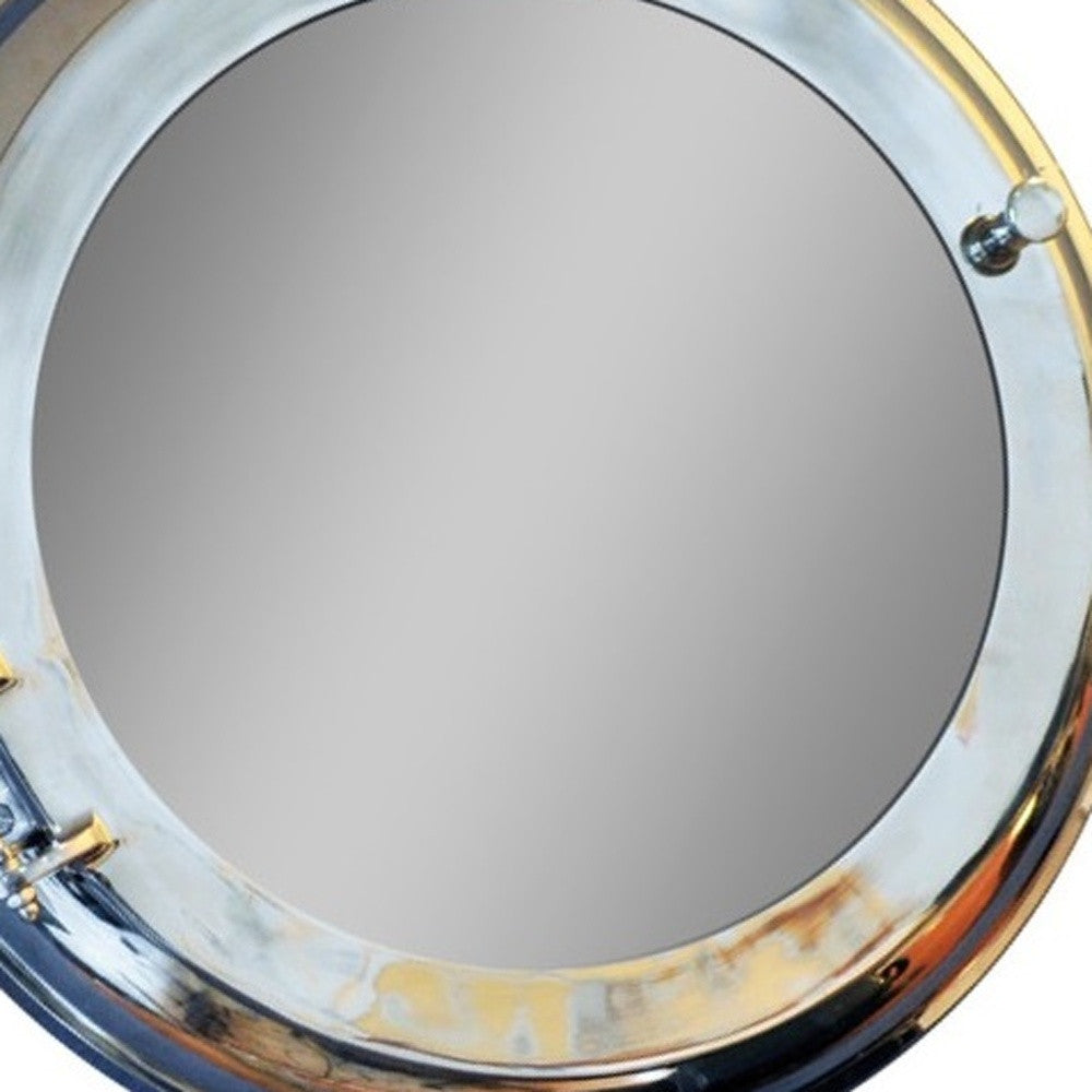 21" X 21" X 3.5" Aluminum Wall Mirror With Storage