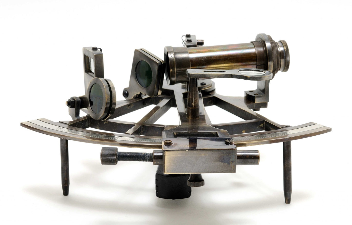 8.5" X 8" X 4.5" Nautical Sextant In Wood Box Large