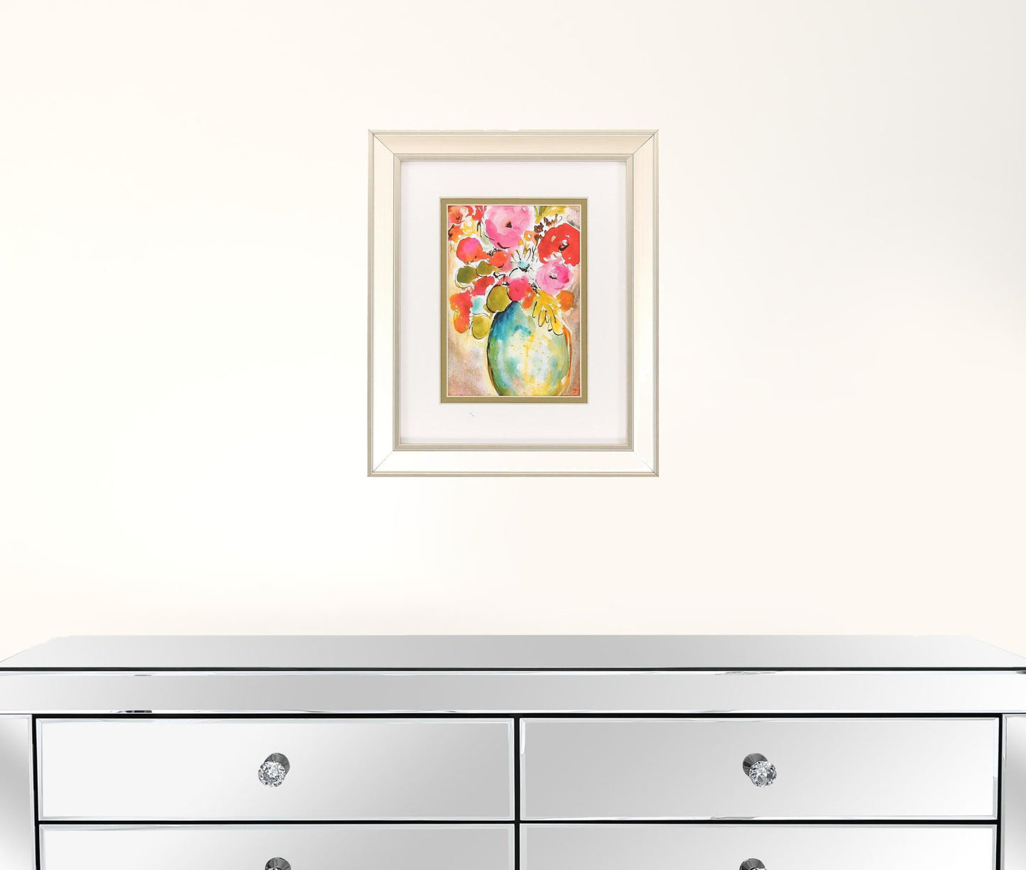 10" X 12" Champagne Gold Color Frame Pastel Vase (Set Of 2)