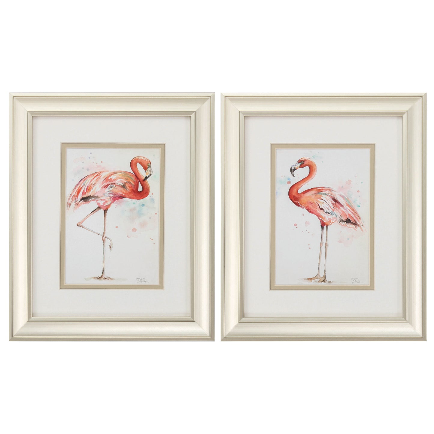 10" X 12" Champagne Gold Color Frame Pink Showoff (Set Of 2)