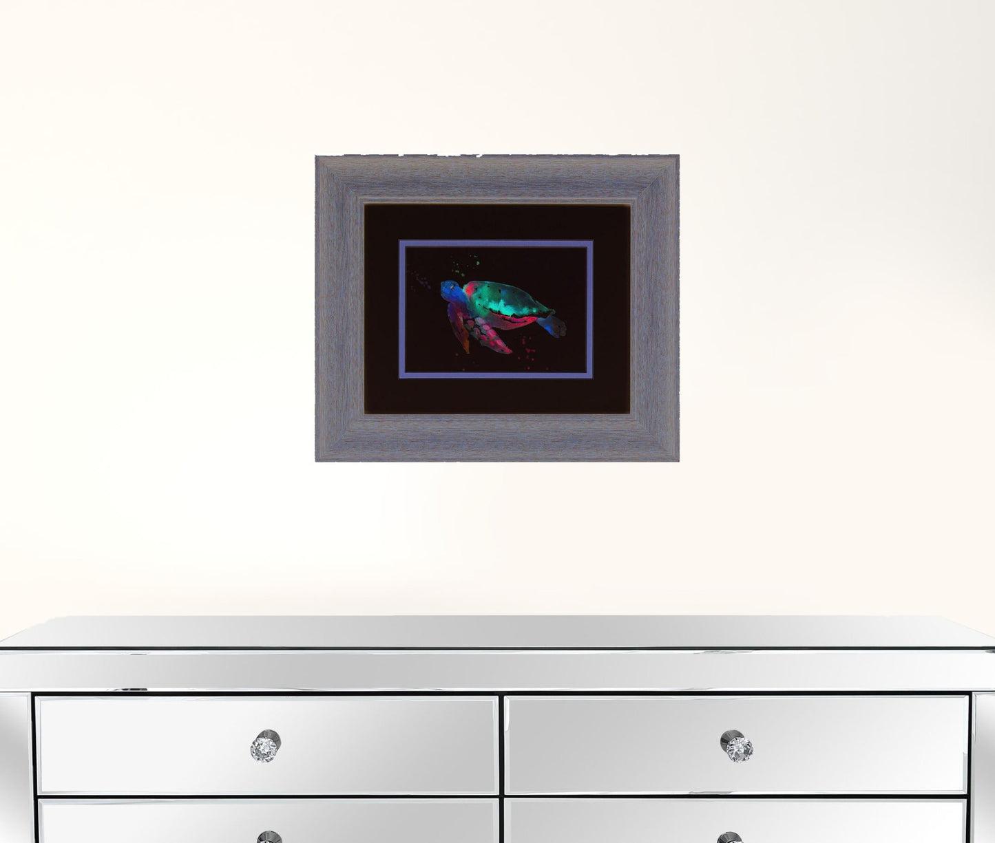 13" X 11" Distressed Wood Toned Frame Sea Turtle (Set Of 2)