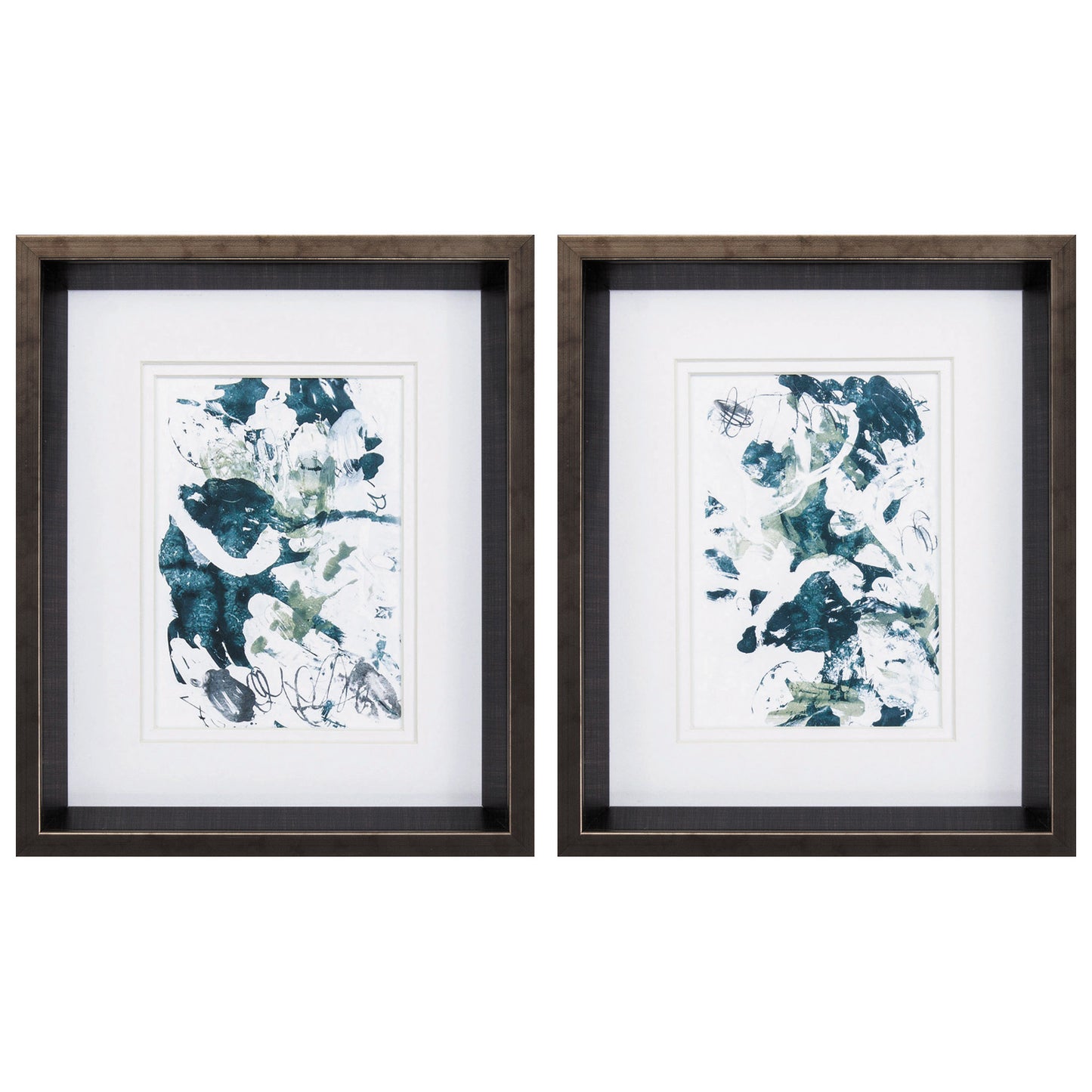10" X 12" Brushed Silver Frame Cloud Farm (Set Of 2)