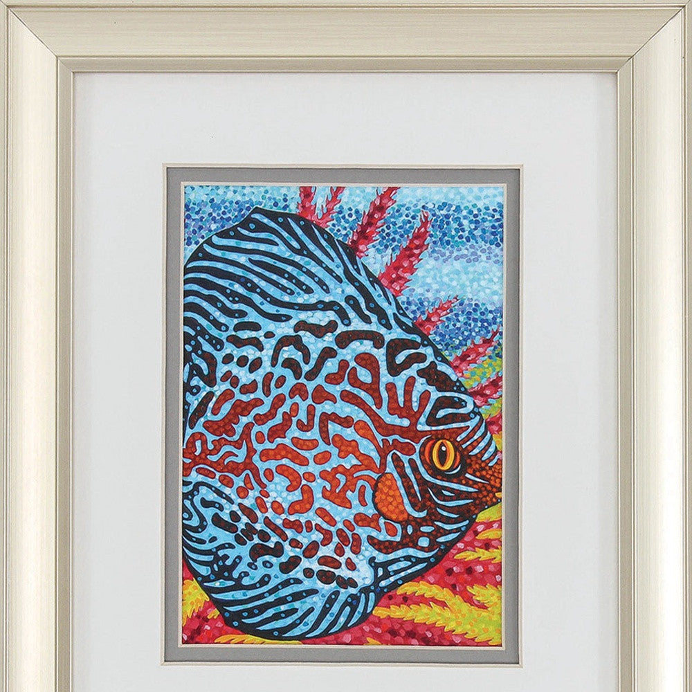 10" X 12" Champagne Gold Color Frame Tropical Fish (Set Of 2)