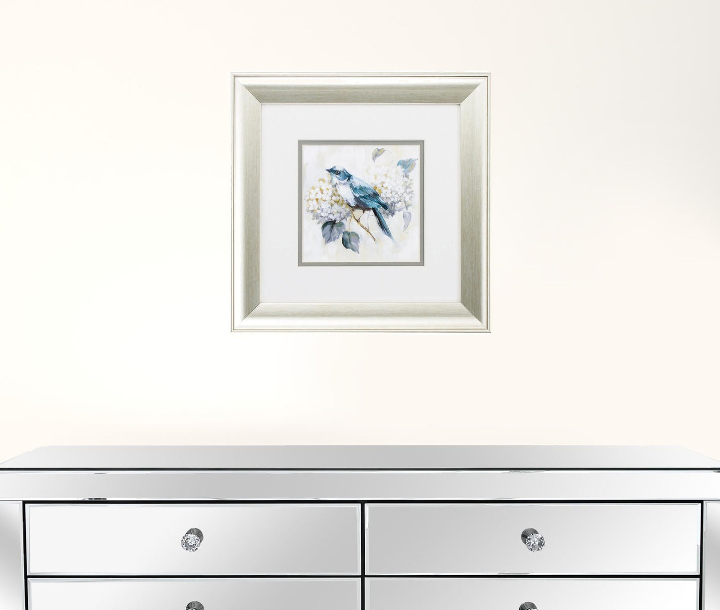 13" X 13" Aged Silver Frame Morning Song (Set Of 2)