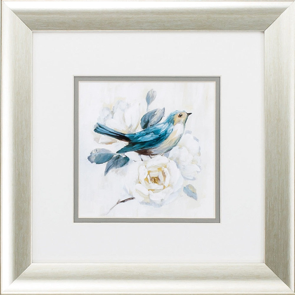 13" X 13" Aged Silver Frame Morning Song (Set Of 2)