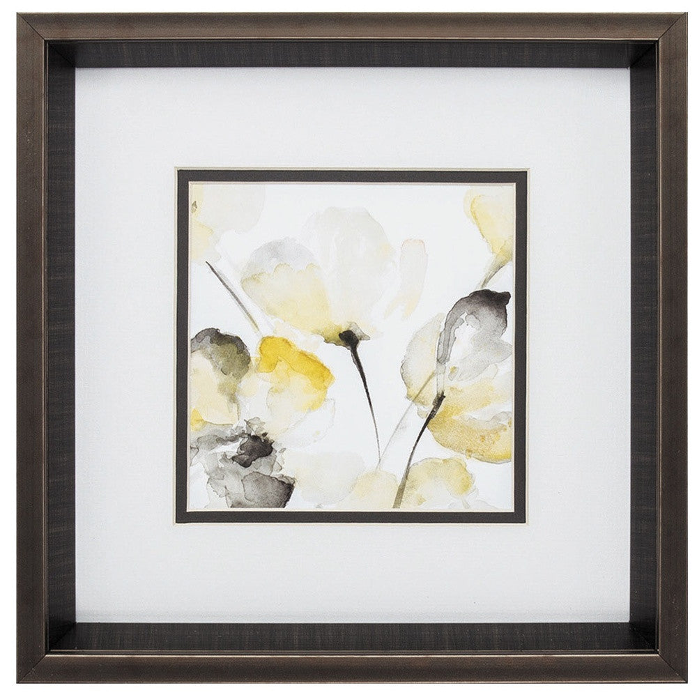 12" X 12" Brushed Silver Frame Natural Abstract (Set Of 2)