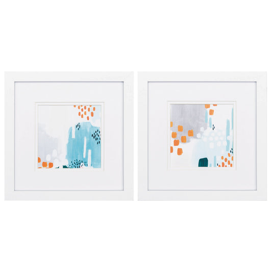 11" X 11" Matte White Frame Precept (Set Of 2)
