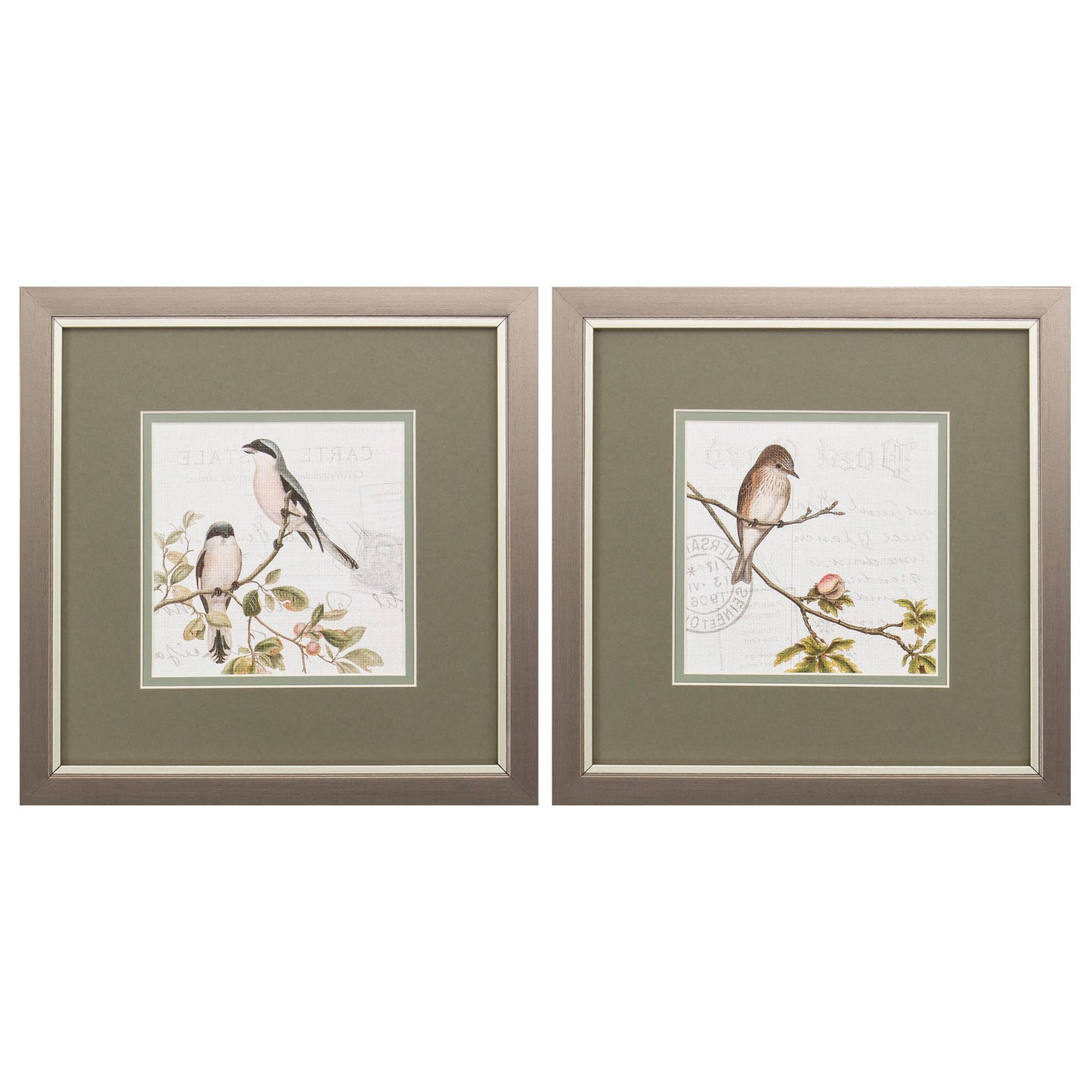 11" X 11" Metallic Bronze Frame Summer Song (Set Of 2)