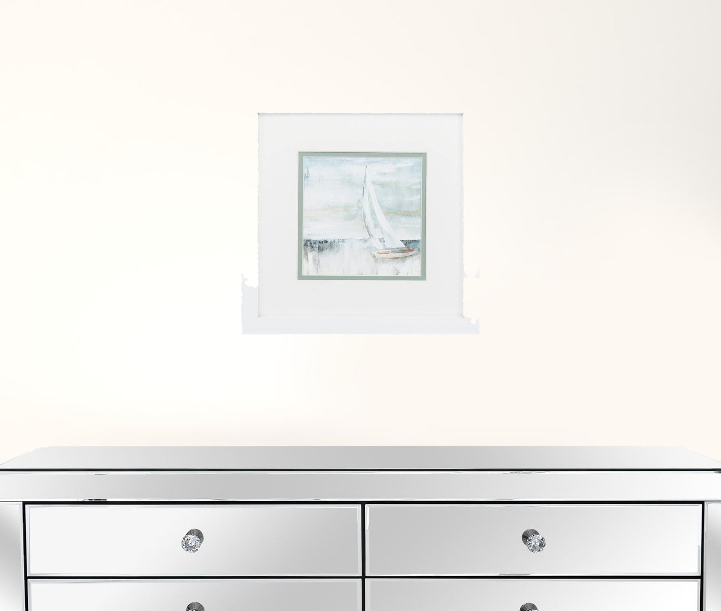 11" X 11" Matte White Frame Soft Sail (Set Of 2)