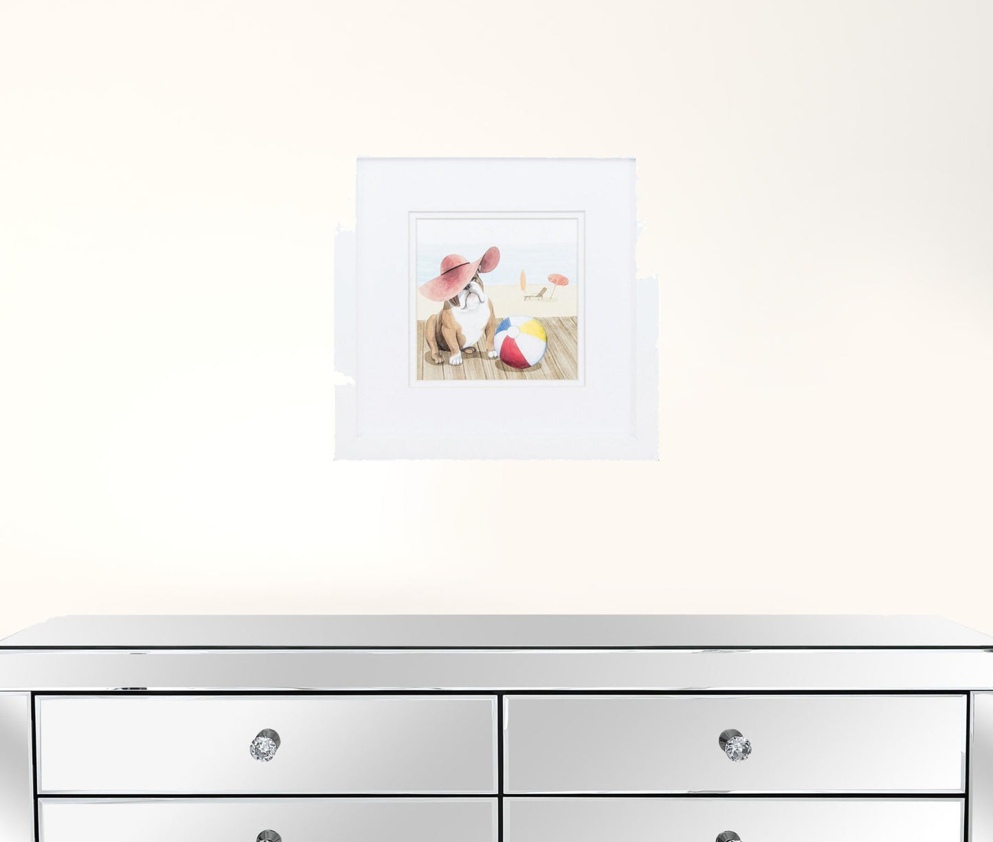 11" X 11" Matte White Frame Lets Go Boardwalk (Set Of 2)