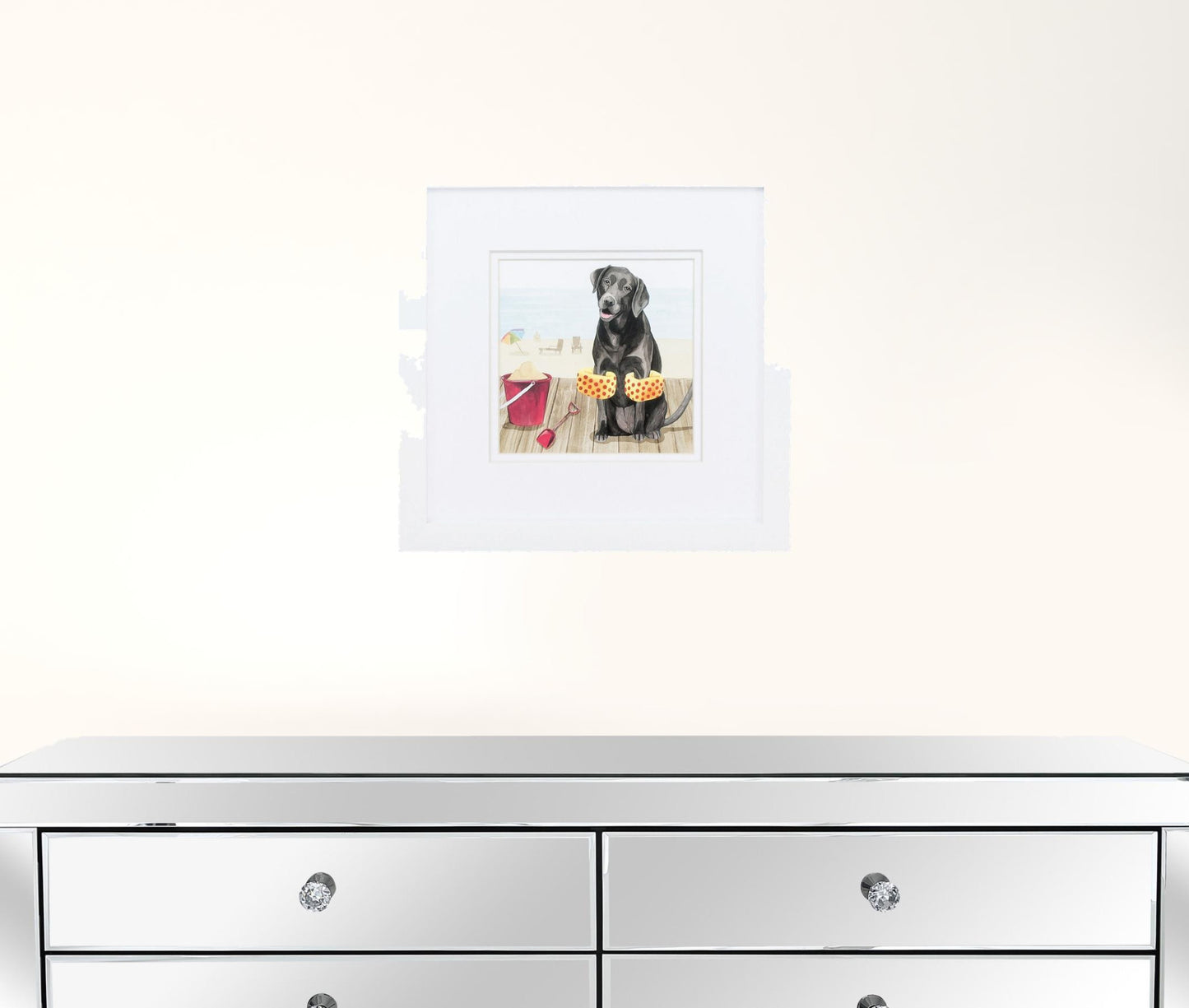 11" X 11" Matte White Frame Lets Go Boardwalk (Set Of 2)