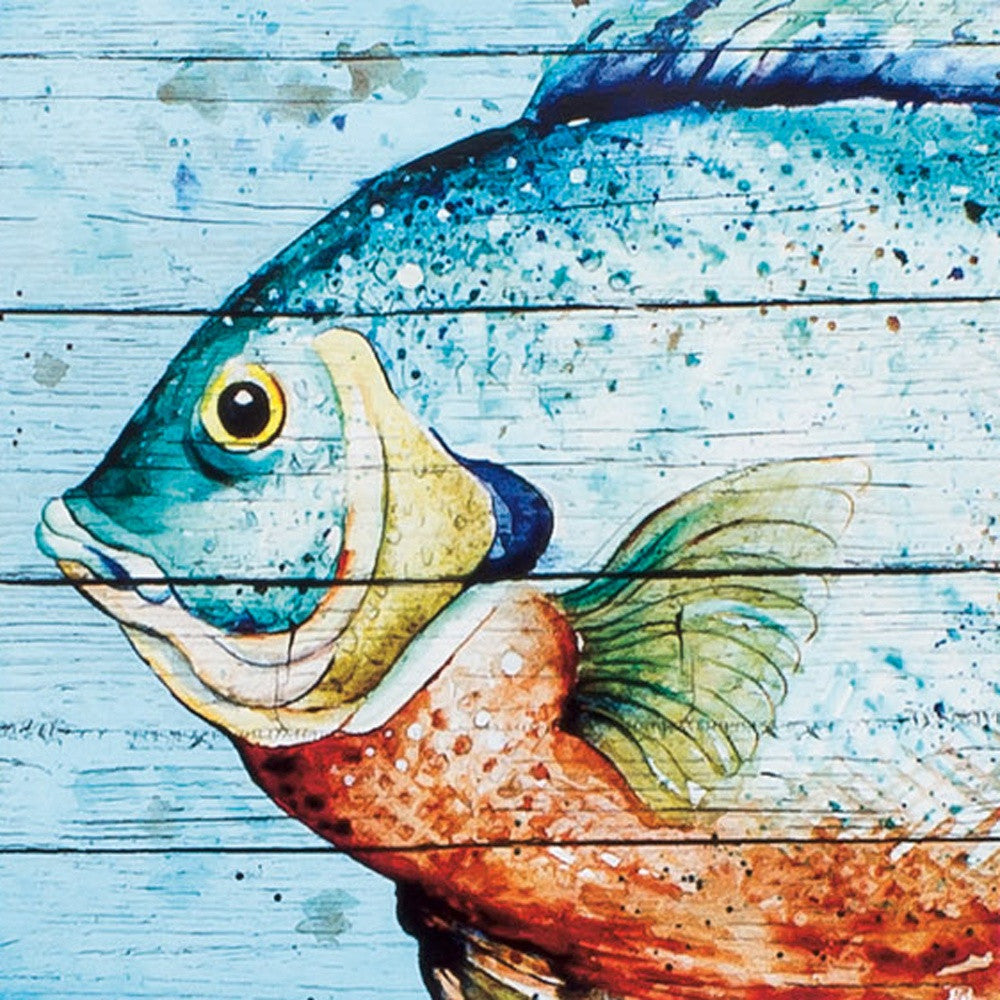 19" X 19" White Frame Crab Fish (Set Of 2)