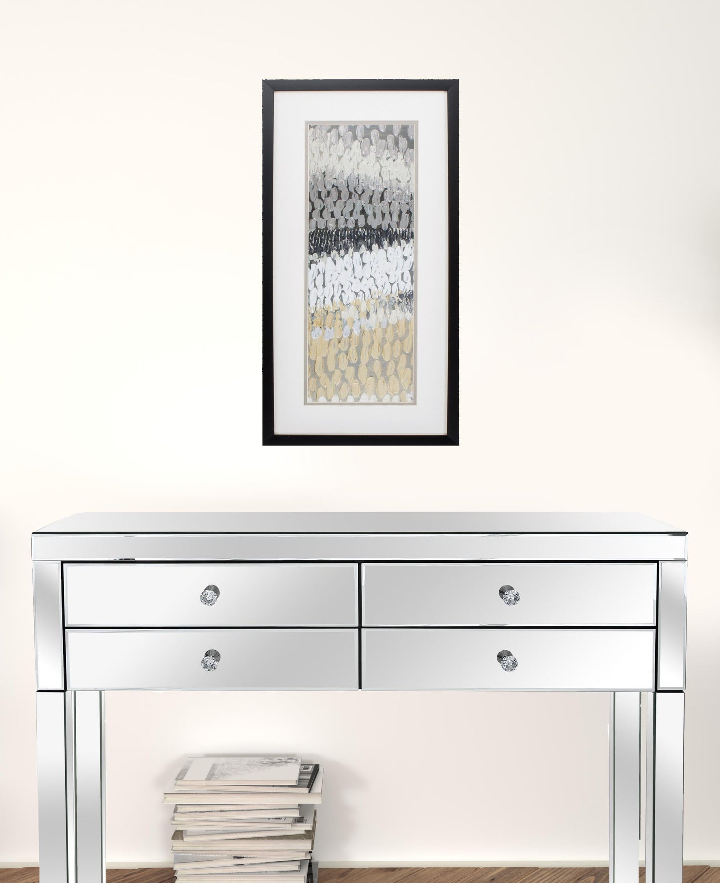 13" X 25" Silver Frame Raindrops (Set Of 2)