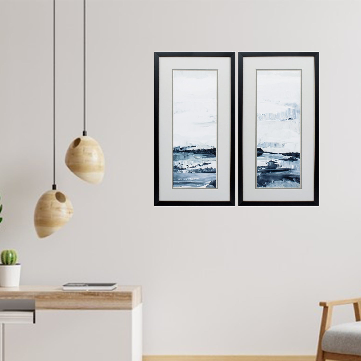 13" X 25" Silver Frame Freedom Of The Sea (Set Of 2)