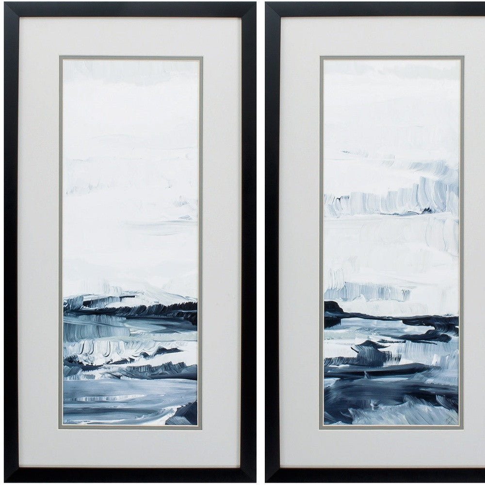 13" X 25" Silver Frame Freedom Of The Sea (Set Of 2)