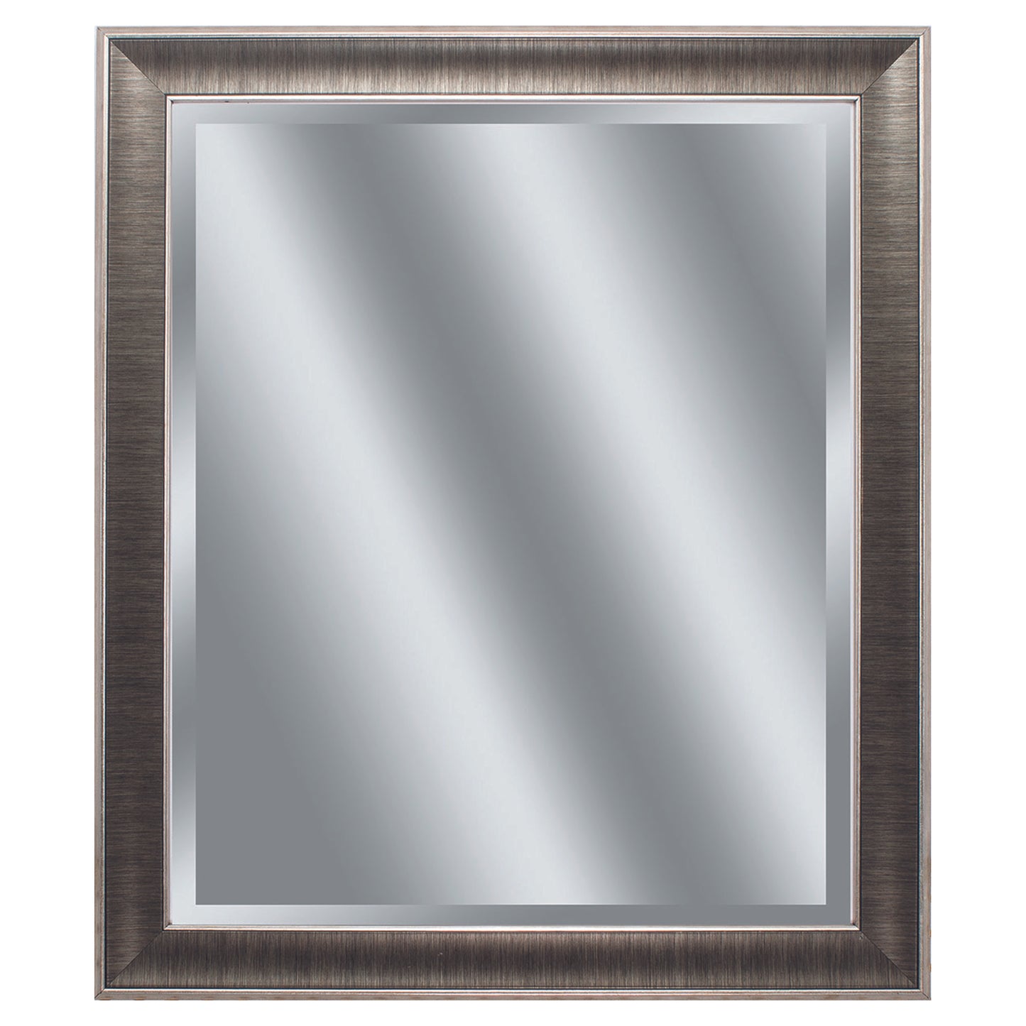 Gunmetal Rectangle Accent Polystyrene Mirror