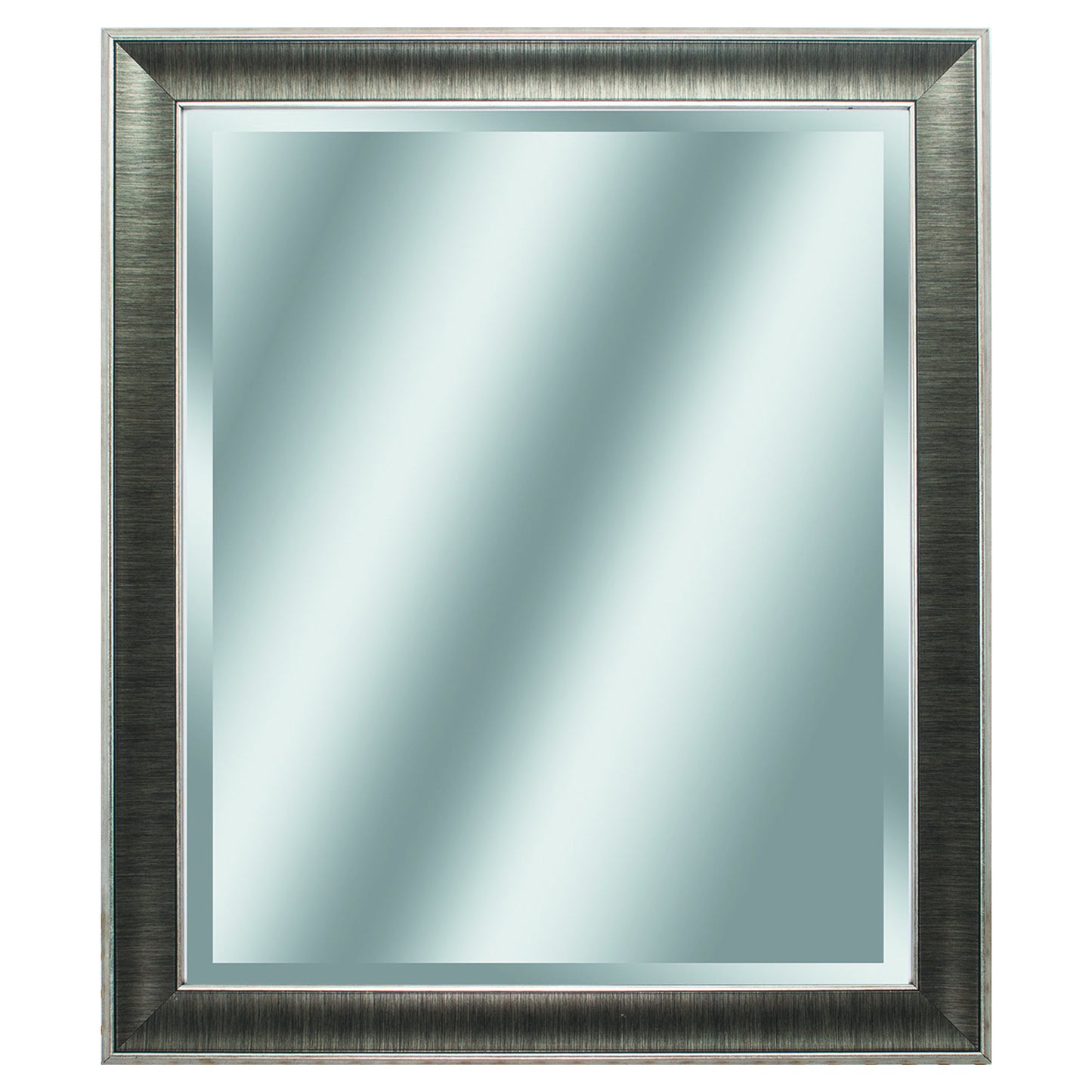 Gunmetal Rectangle Accent Polystyrene Mirror