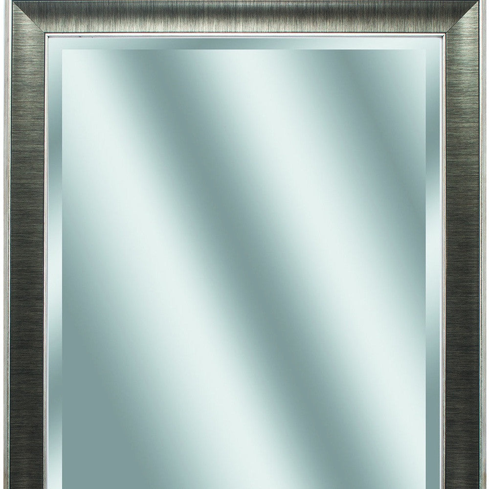 Gunmetal Rectangle Accent Polystyrene Mirror
