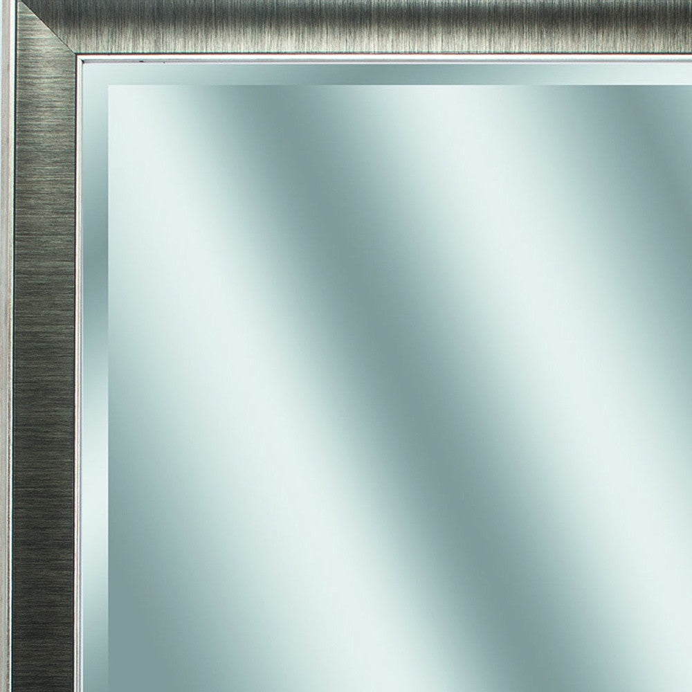 Gunmetal Rectangle Accent Polystyrene Mirror