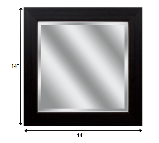 Black Rectangle Accent Polystyrene Mirror