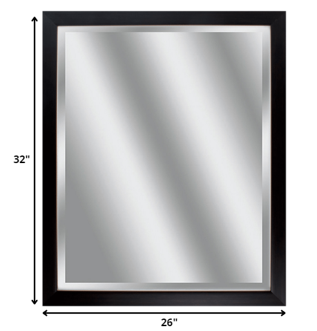 Black Rectangle Accent Polystyrene Mirror