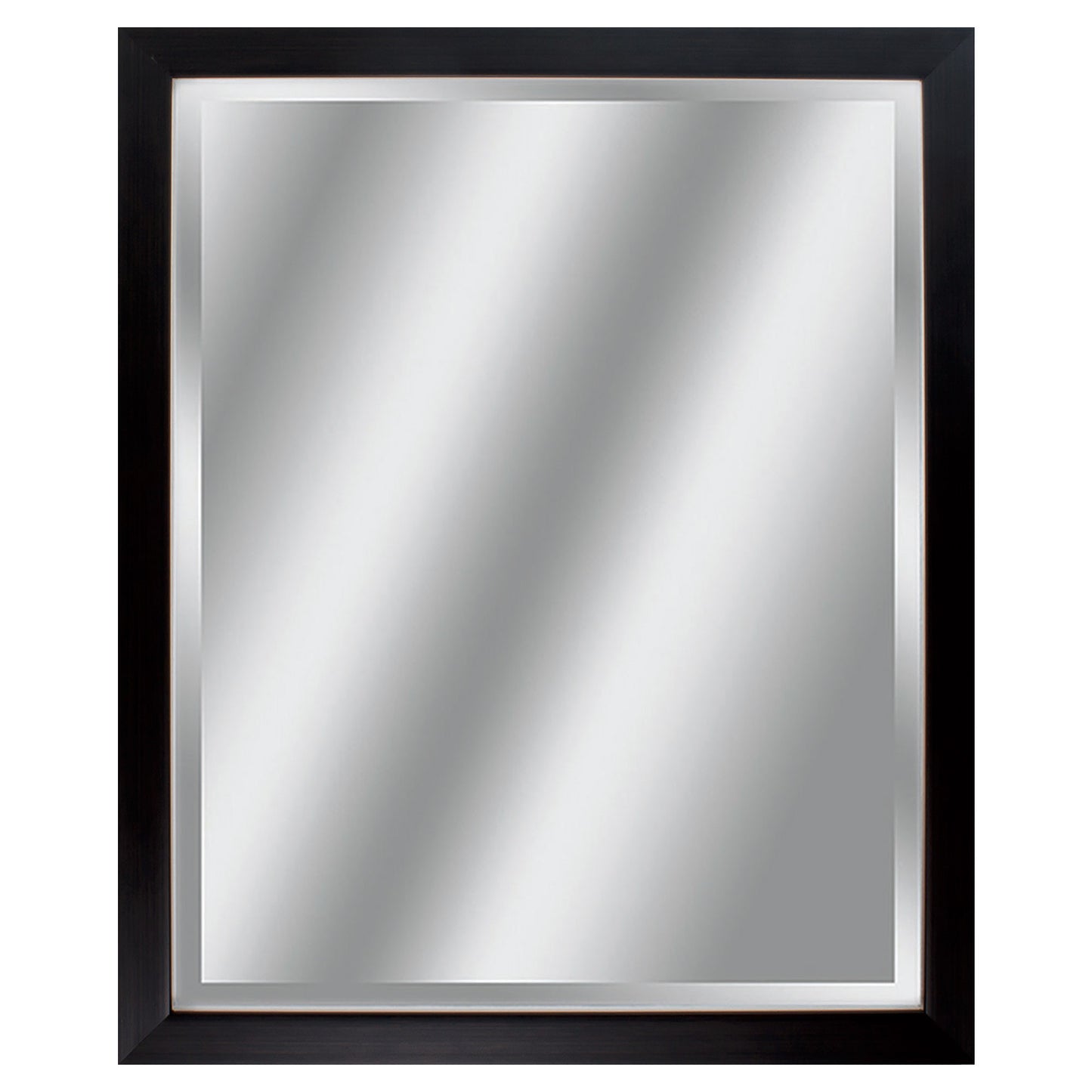 Black Rectangle Accent Polystyrene Mirror