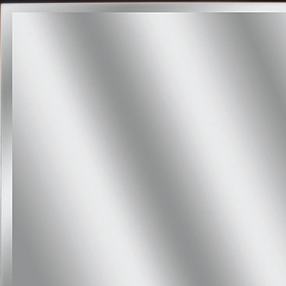 Black Rectangle Accent Polystyrene Mirror