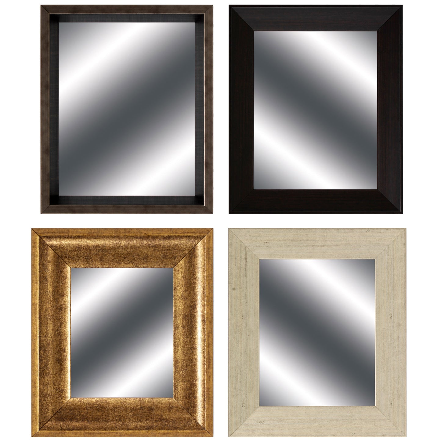 Brown Rectangle Mirror Set Polystyrene Mirror