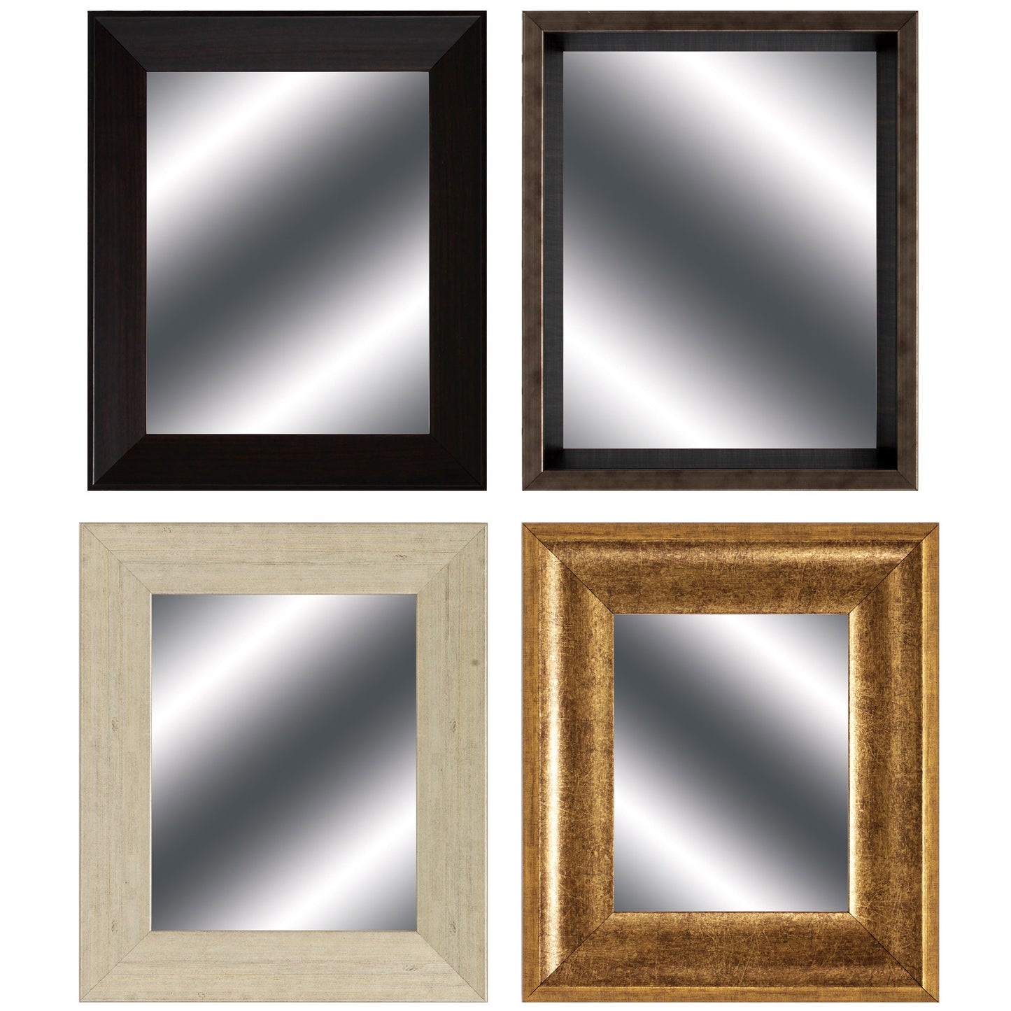 Brown Rectangle Mirror Set Polystyrene Mirror