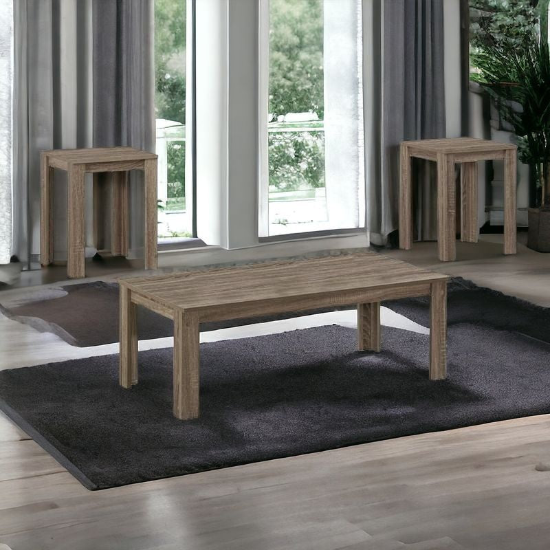 Dark Taupe Table Set - 3Pcs Set