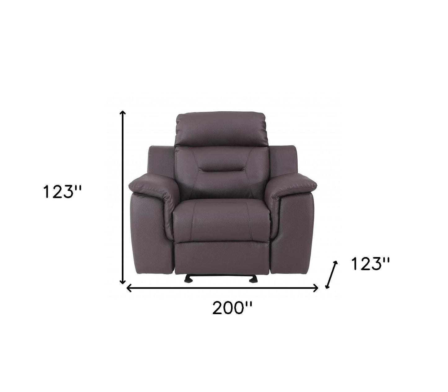 Two Piece Indoor Brown Genuine Leather Five Person Seating Set