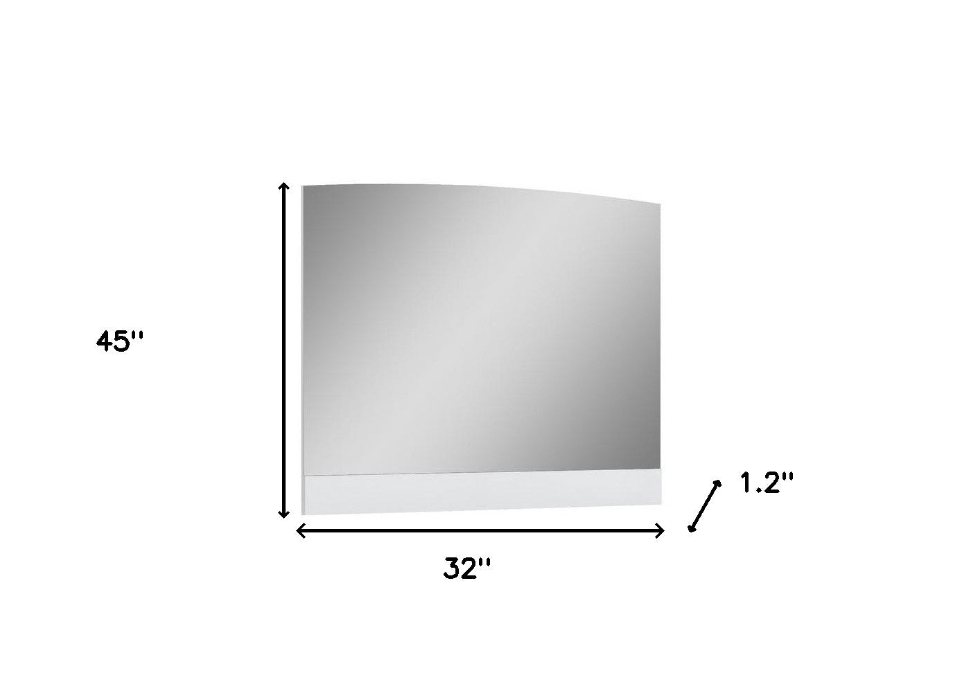 White Rectangle Dresser Mirror