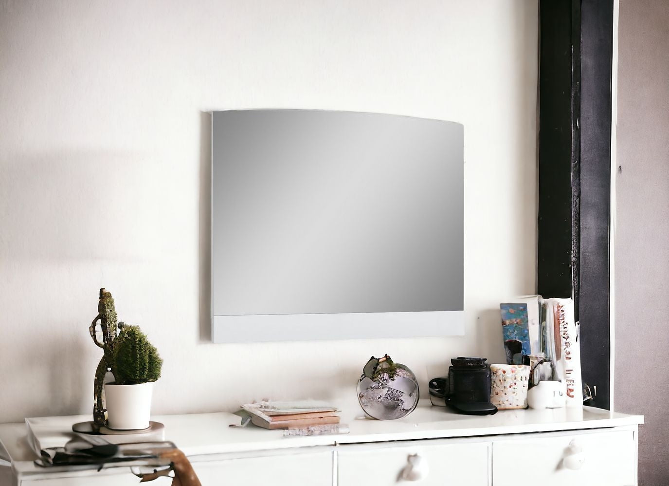 White Rectangle Dresser Mirror