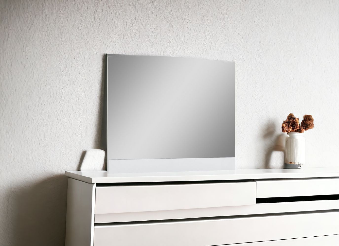 White Rectangle Dresser Mirror
