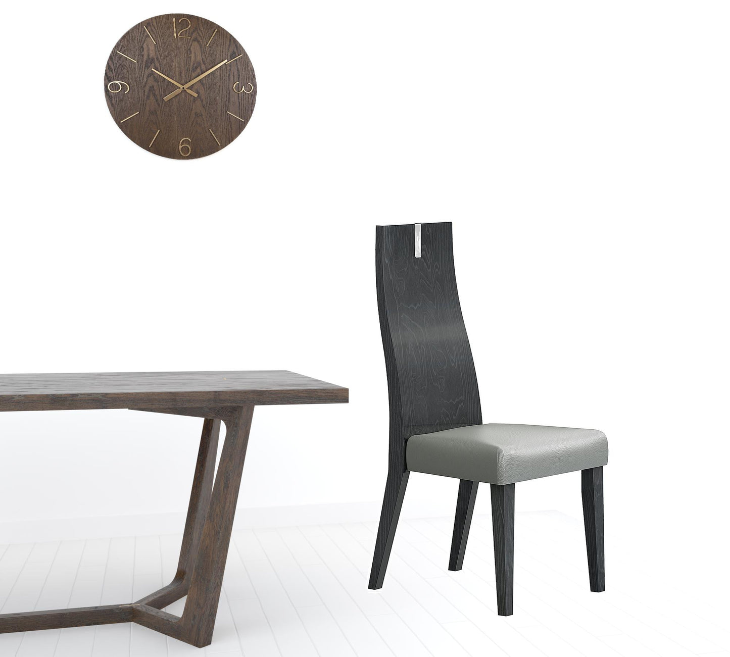 Set Of 2 Chair Faux Leather Metal Dining Chairs