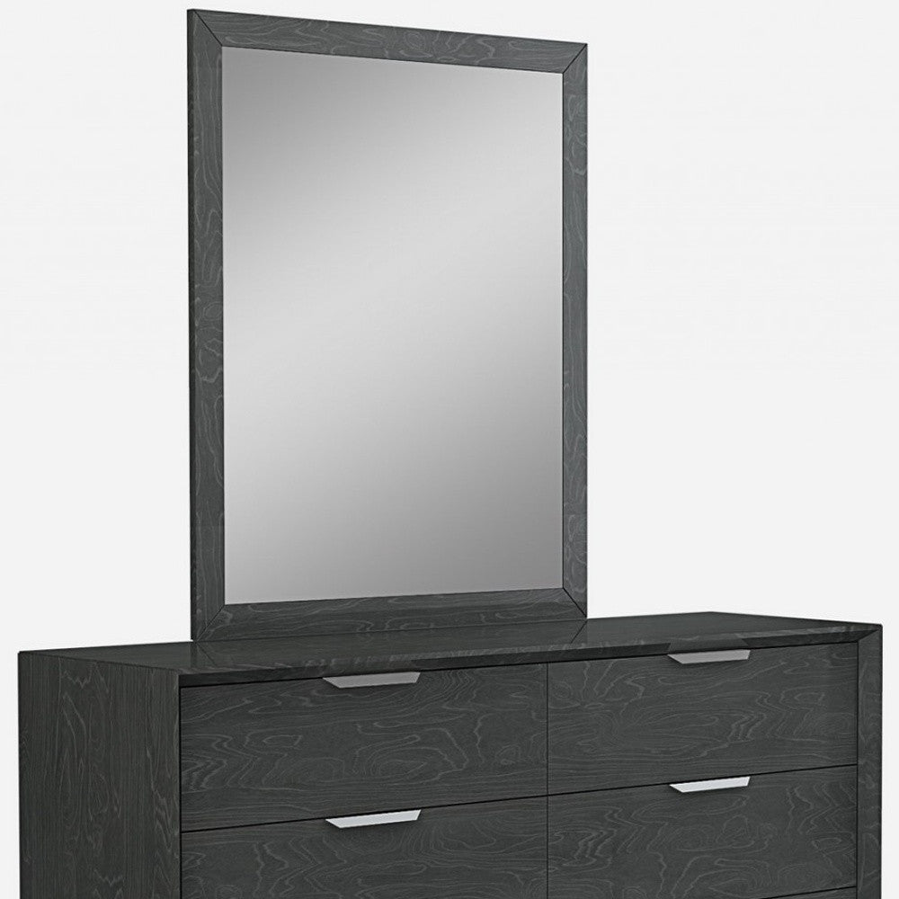 63" Grey Solid Wood Six Drawer Double Dresser