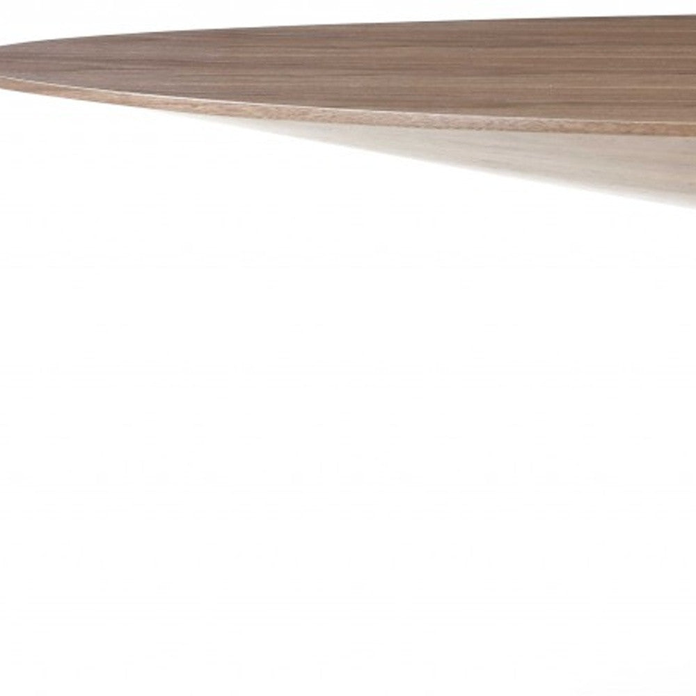 95" Brown Oval Dining Table