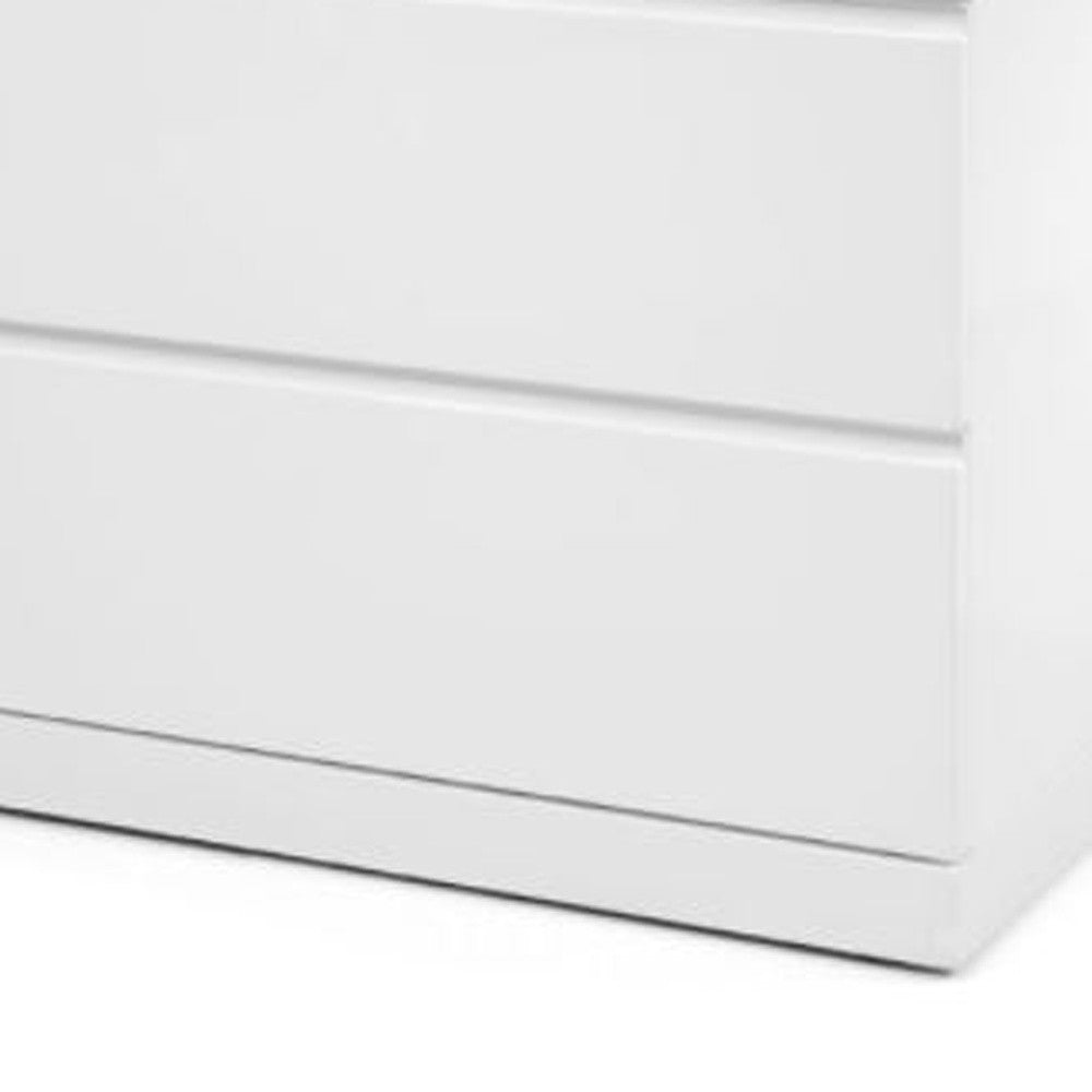 20" White Two Drawers Nightstand