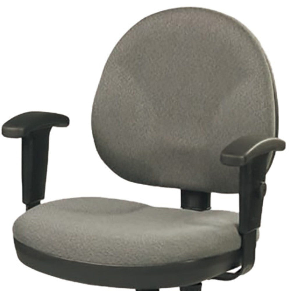 Gray and Black Adjustable Plastic Rolling Drafting Chair