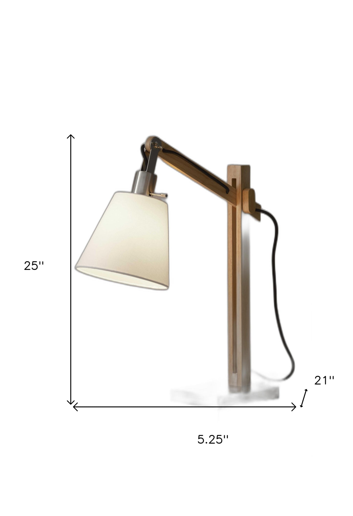 Rustic Hinged Natural Wood Table Lamp