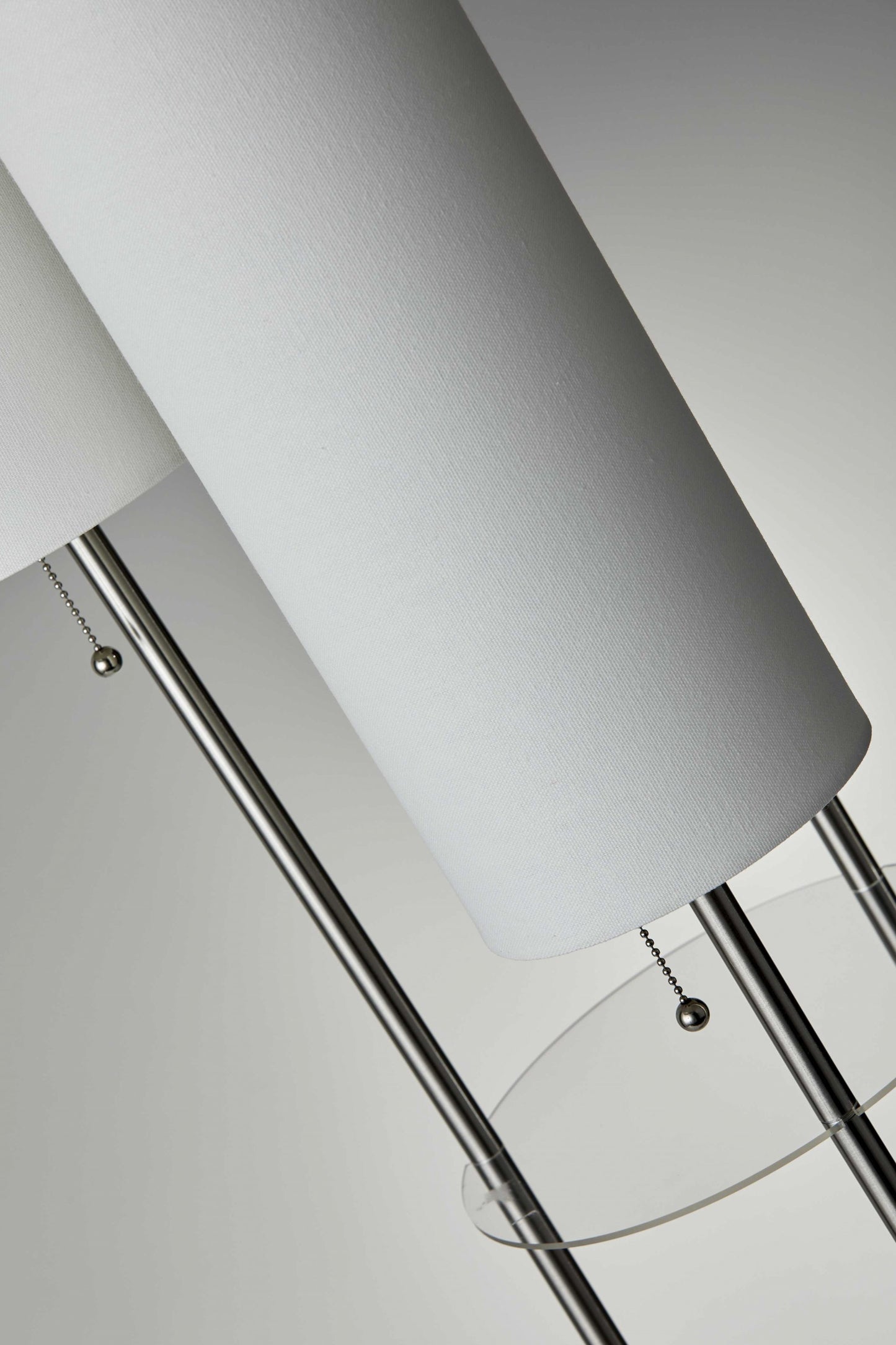 68" Three Light Novelty Floor Lamp with White Drum Shade