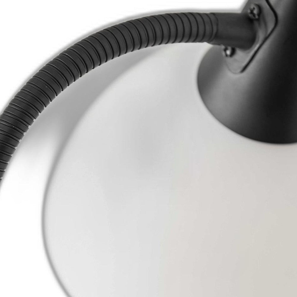 71" Two Light Novelty Floor Lamp With White Bowl Shade