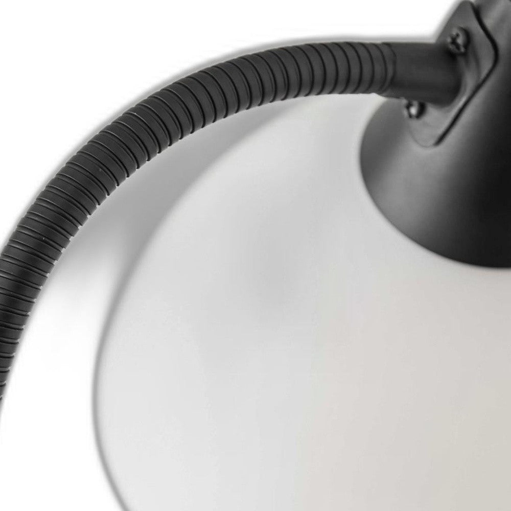 71" Two Light Novelty Floor Lamp With White Bowl Shade
