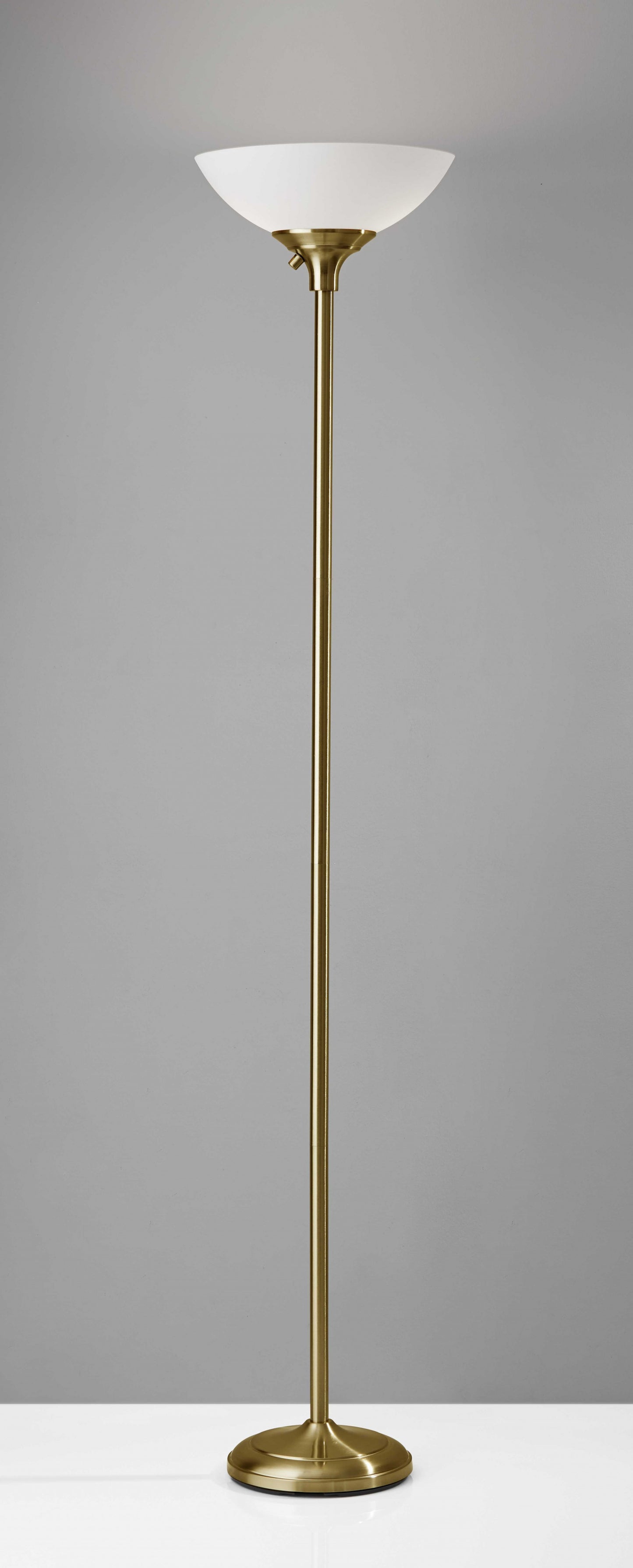 Tailored Black Metal Torchiere With Bright Illumination