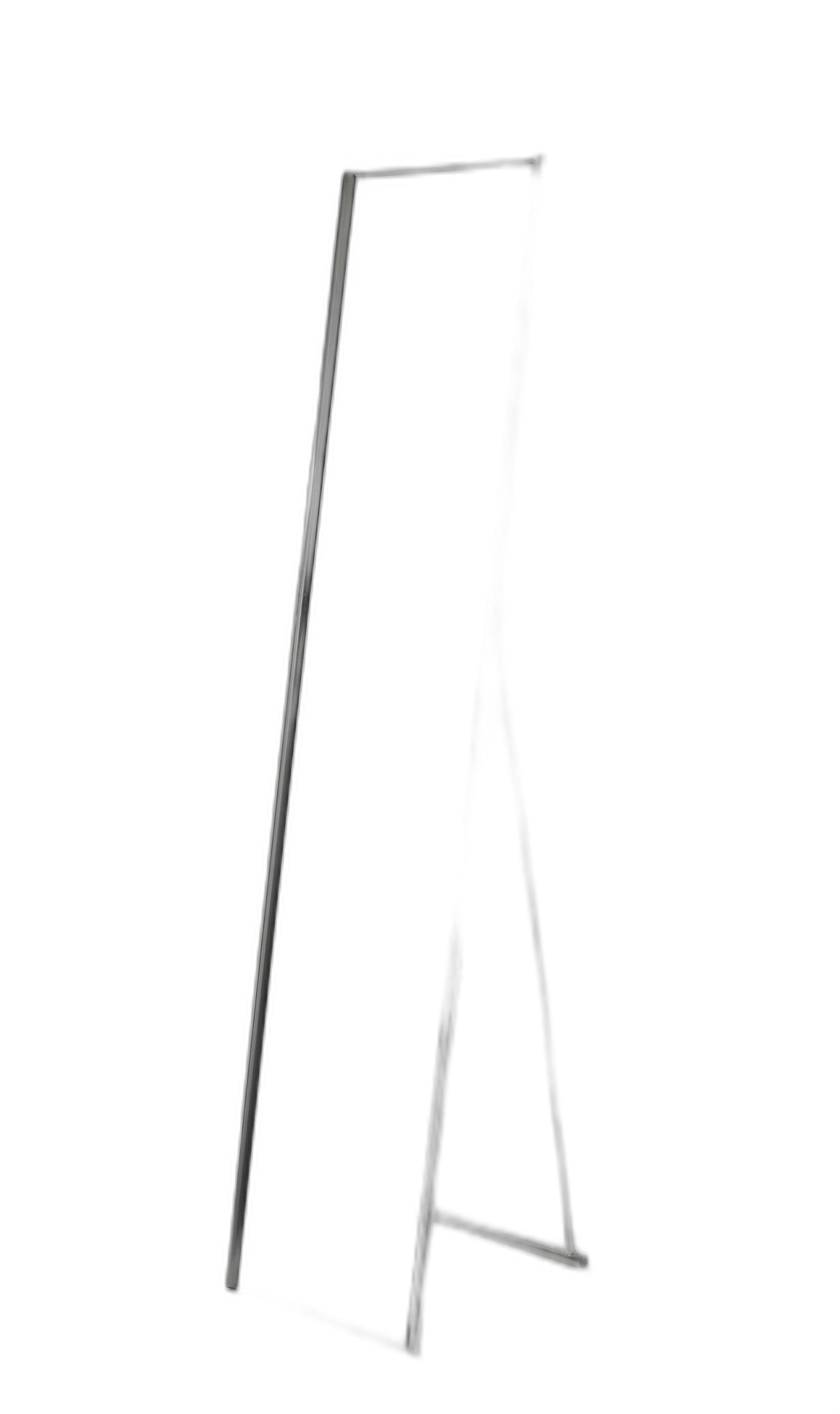Silver Rectangle Cheval Standing Metal Mirror
